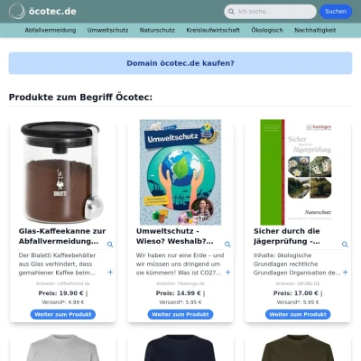 Screenshot öcotec.de