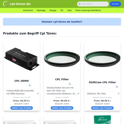 Screenshot cpl-türen.de