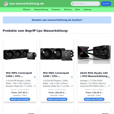Screenshot cpu-wasserkühlung.de