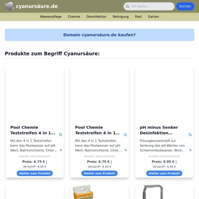 Screenshot cyanursäure.de