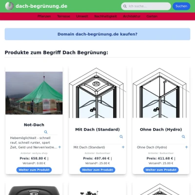 Screenshot dach-begrünung.de