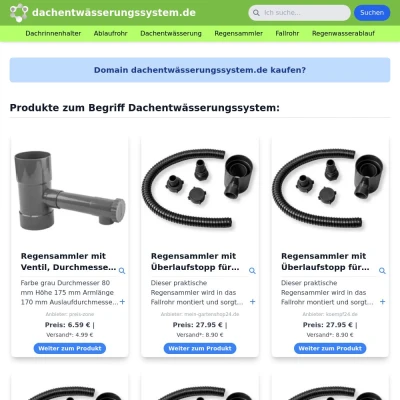 Screenshot dachentwässerungssystem.de