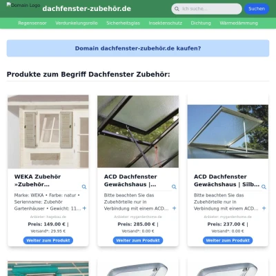 Screenshot dachfenster-zubehör.de