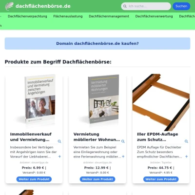 Screenshot dachflächenbörse.de