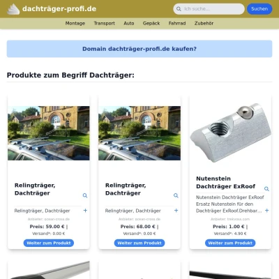 Screenshot dachträger-profi.de