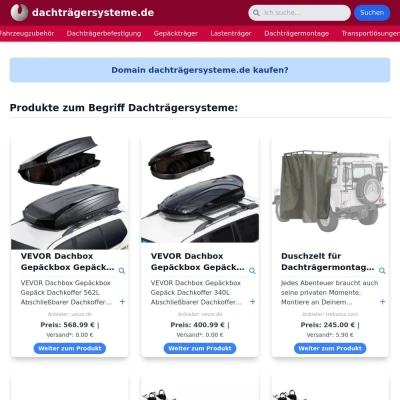 Screenshot dachträgersysteme.de