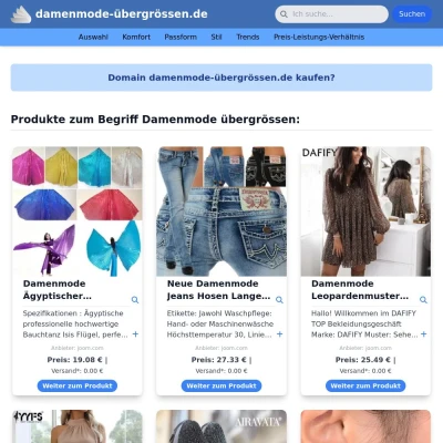 Screenshot damenmode-übergrössen.de