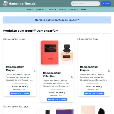 Screenshot damenparfüm.de
