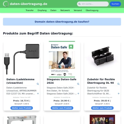 Screenshot daten-übertragung.de