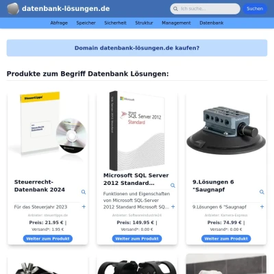 Screenshot datenbank-lösungen.de