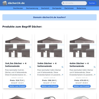Screenshot dächer24.de