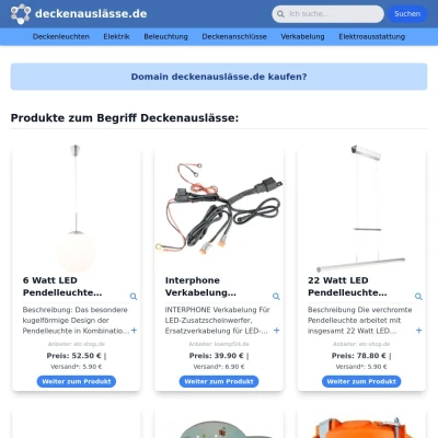 Screenshot deckenauslässe.de