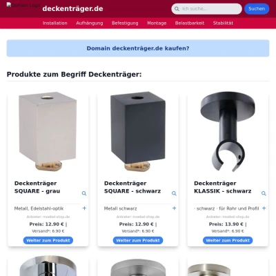 Screenshot deckenträger.de