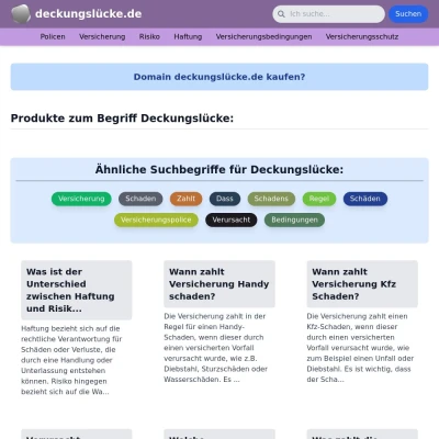 Screenshot deckungslücke.de