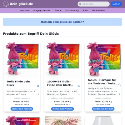 Screenshot dein-glück.de