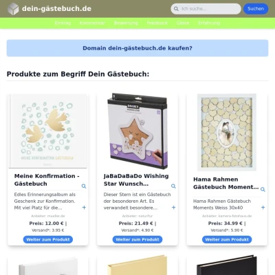 Screenshot dein-gästebuch.de