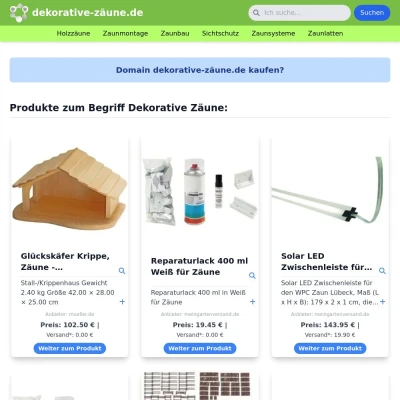 Screenshot dekorative-zäune.de