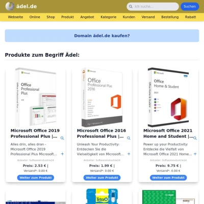 Screenshot ädel.de