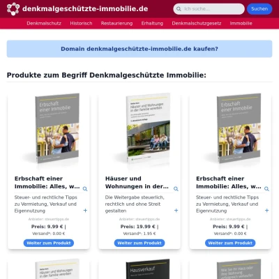 Screenshot denkmalgeschützte-immobilie.de