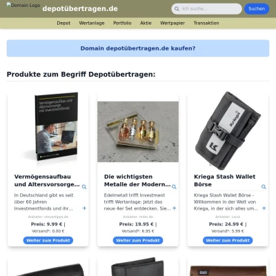 Screenshot depotübertragen.de