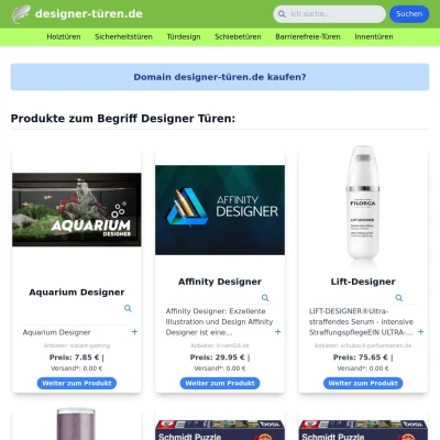 Screenshot designer-türen.de