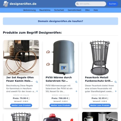 Screenshot designeröfen.de