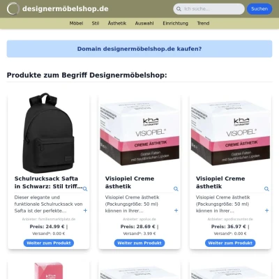 Screenshot designermöbelshop.de