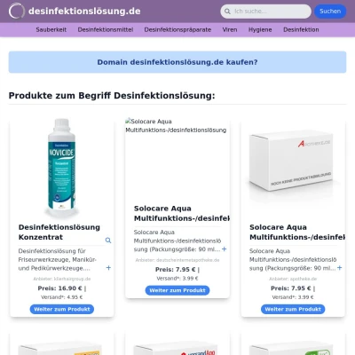 Screenshot desinfektionslösung.de