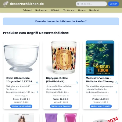 Screenshot dessertschälchen.de