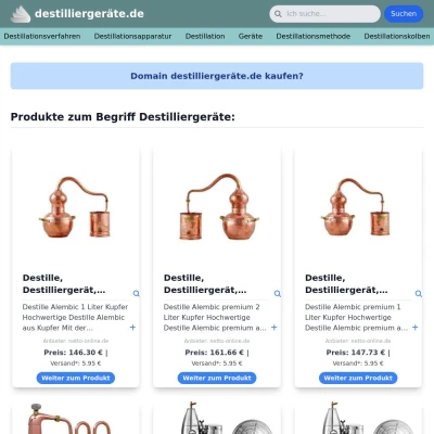 Screenshot destilliergeräte.de