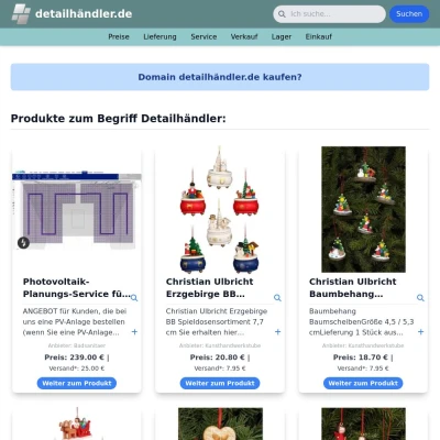 Screenshot detailhändler.de