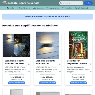 Screenshot detektei-saarbrücken.de