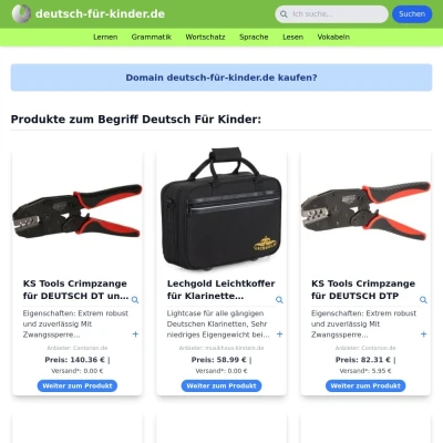 Screenshot deutsch-für-kinder.de