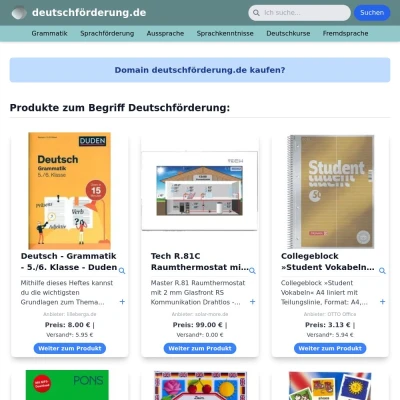 Screenshot deutschförderung.de