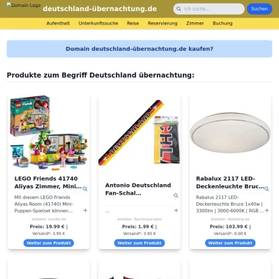 Screenshot deutschland-übernachtung.de