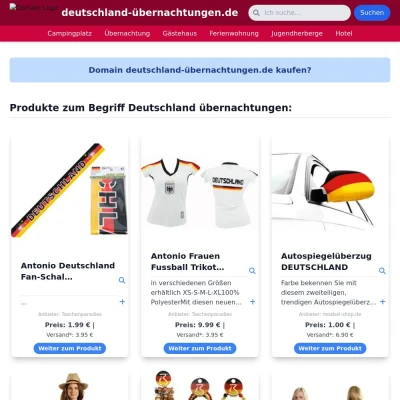 Screenshot deutschland-übernachtungen.de