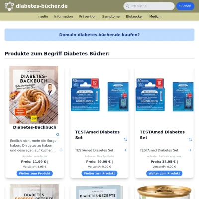 Screenshot diabetes-bücher.de