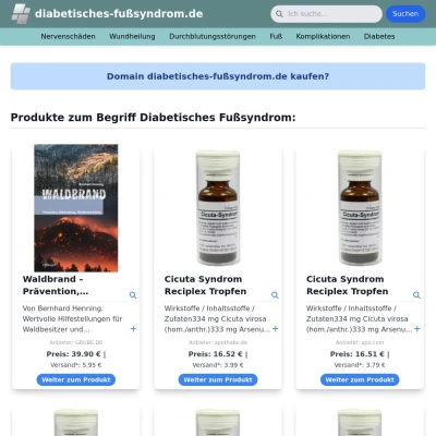 Screenshot diabetisches-fußsyndrom.de