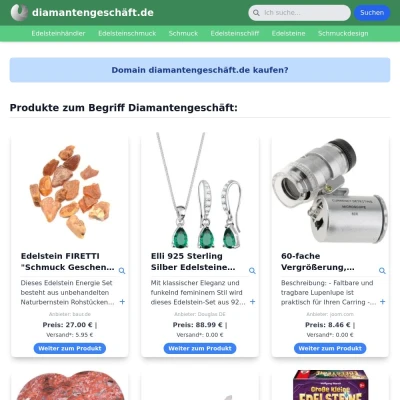 Screenshot diamantengeschäft.de