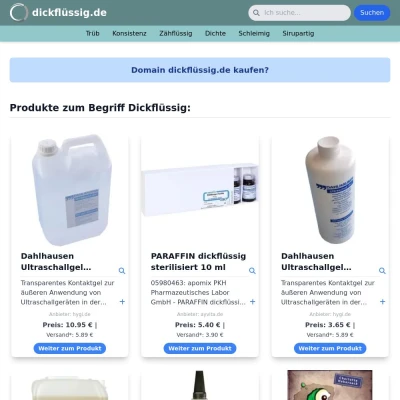 Screenshot dickflüssig.de