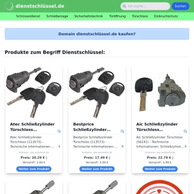 Screenshot dienstschlüssel.de