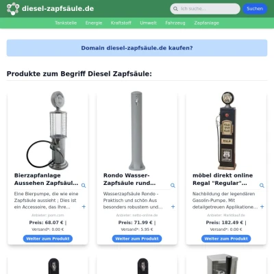 Screenshot diesel-zapfsäule.de