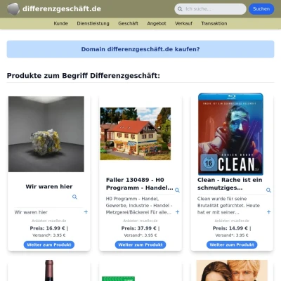 Screenshot differenzgeschäft.de