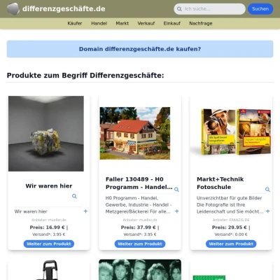 Screenshot differenzgeschäfte.de