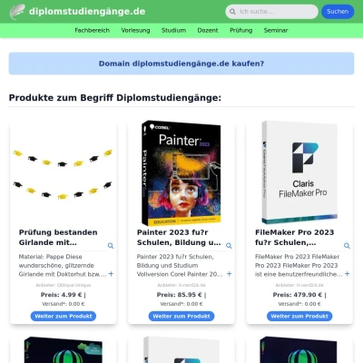 Screenshot diplomstudiengänge.de