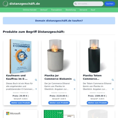 Screenshot distanzgeschäft.de