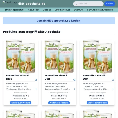 Screenshot diät-apotheke.de