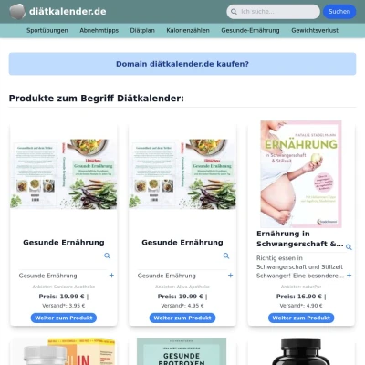 Screenshot diätkalender.de