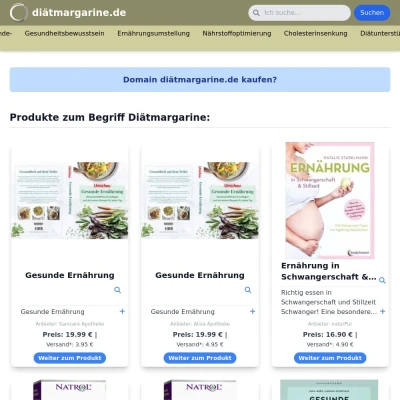 Screenshot diätmargarine.de