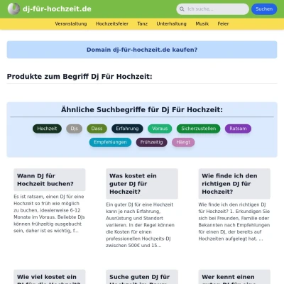 Screenshot dj-für-hochzeit.de